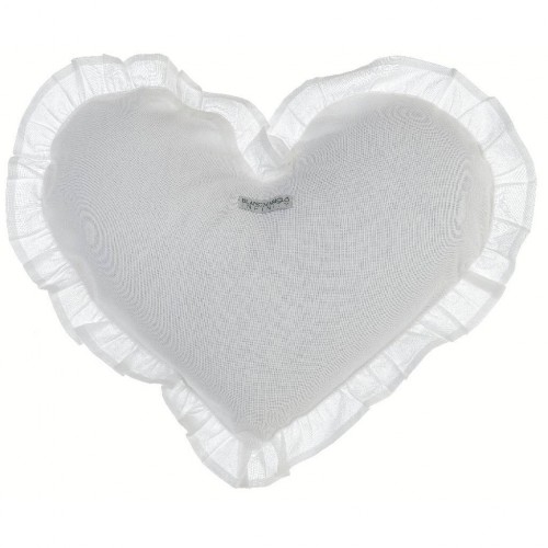 HEART CUSHION WITH SMALL FRILLS