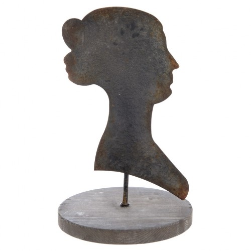 IRON TABLE LAMP WITH FEMALE BUST