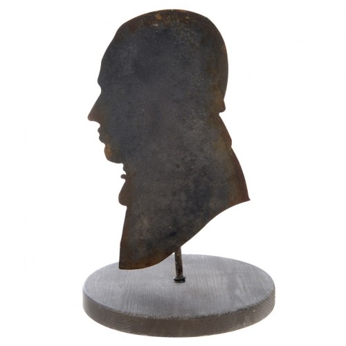 IRON TABLE LAMP WITH MALE BUST