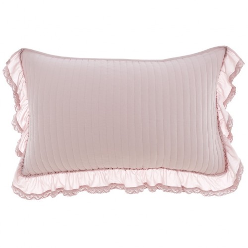 QUILTED PILLOW WITH FRILLS